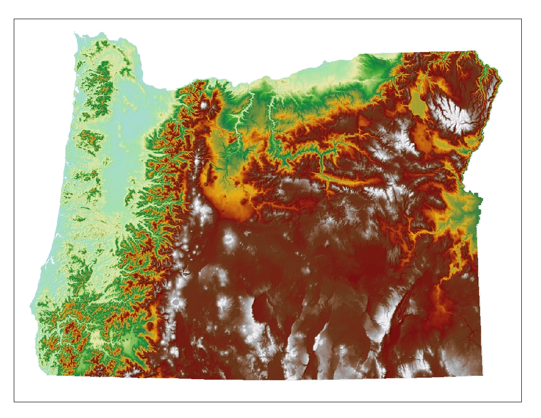 Oregon Topographical Map