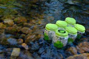 Hop Valley beers in stream
